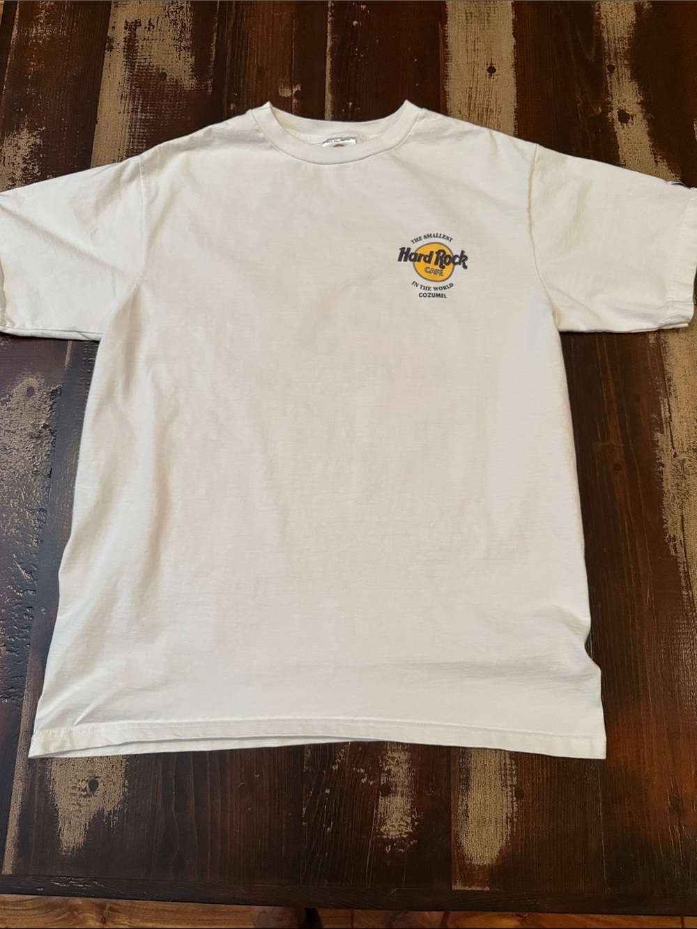 Hard Rock Cafe White Short Sleeve Logo Tee Cozumel